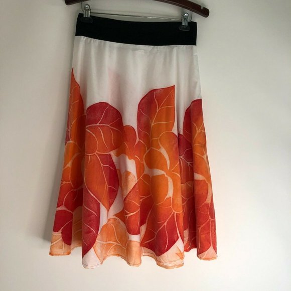 Mahealani's Dresses & Skirts - Mahealani's Designs Leaf Print A Line Skirt Small